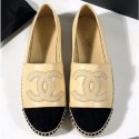 Chanel Stitching CC Logo Espadrilles Beige AQ03778