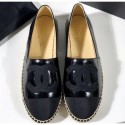 Chanel Stitching CC Logo Espadrilles Black AQ02178