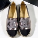 Chanel Stitching CC Logo Espadrilles Gun Color AQ04314