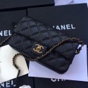 Chanel Stitching Quilted Calfskin Medium Flap Bag Black 2019 Collection AQ01176