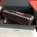 Chanel Striped Grained Calfskin CC Filigree Clutch With Chain Bag A84450 Black 2019 AQ01939