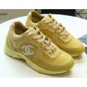 Chanel Suede Calfskin Sneakers G34360 Yellow 2019 AQ02931