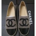 Chanel Suede CC Logo Espadrilles Camel/Black 01 AQ03539