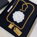 Chanel Tag Lock Pendant Long Necklace 2019 Collection AQ02885