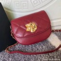 Chanel Vintage Camellia Saddle Flap Bag A57910 Red 2019 Collection AQ02834