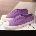 Chanel Vintage Canvas Slip-on Sneakers Purple 2020 Collection AQ02708