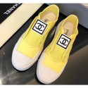 Chanel Vintage CC Logo Sneakers Yellow 2019 AQ01396