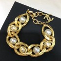 Chanel Vintage Metal Pearl Bracelet AB3147 2019 Collection AQ01573