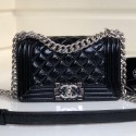 Chanel Vintage Quilted Leather Small Boy Flap Bag Black 2019 Collection AQ01389