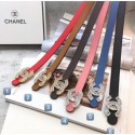 Chanel Width 2cm Crystal CC Logo Buckle Leather Belt Belt AQ04065
