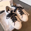 Chanel x Converse Logo Laces Sneakers Black 2019 Collection AQ03237