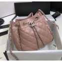 Cheap Chanel Aged Calfskin Drawstring Bag With Chain Edge AS1803 Pink 2020 Collection AQ02017