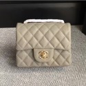 Cheap Chanel Classic Flap Mini Bag A1115 in Caviar Leather Grey with Golden Hardware AQ00675