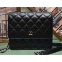 Cheap Chanel Lambskin Classic Wallet On Chain WOC Bag A84310 Black AQ03447