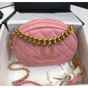 Cheap Chanel Lambskin Studs Camera Case Clutch Bag With Chain AS1511 Pink 2020 Collection AQ03293