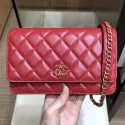 Cheap Chanel Quilted Lambskin Wallet on Chain WOC AP0724 Red 2019 Collection AQ02833