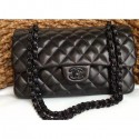 Cheap Chanel So Black Medium Classic Flap Bag 1112 in Lambskin AQ01723