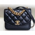 Cheap Knockoff Chanel Chain Handle Mini Flap Bag AS0784 Black 2019 AQ01830