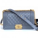 Copy AAA Chanel Caviar Leather Boy Flap Medium Bag Gray AQ03500