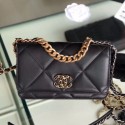 Copy Best Quality Chanel Quilted 19 Wallet on Chain WOC AP0957 Black 2019 Collection AQ00554