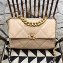 Copy Chanel 19 Large Quilted Goatskin Flap Bag AS1161 Nude 2019 Collection AQ03516