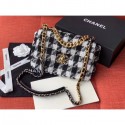 Copy Chanel 19 Tweed Small Flap Bag Black/White AS1160 2019 Collection AQ02213