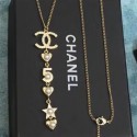 Copy Chanel 5 Heart and Star Pendant Necklace 2019 Collection AQ02390