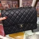 Copy Chanel A58600 Caviar Leather Classic Jumbo Flap Bag Black 2019 TOP Collection AQ03803