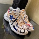 Copy Chanel Colored Logo Print Sneakers G34360 Blue 2020 Collection AQ00995