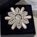 Copy Chanel Crystal Pearl Bloom Brooch AB2272 2019 Collection AQ01540