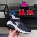 Copy CHANEL FABRIC SNEAKERS G34763 BLACK 2019 AQ02383