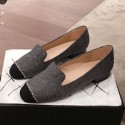 Copy Chanel Felt Chain Flat Loafers G35164 Gray 2020 Collection AQ03228