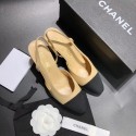 Copy Chanel Heel 6.5cm Slingbacks G31318 Beige/Grosgrain Black 2019 AQ04342