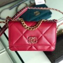 Copy Chanel Quilted 19 Wallet on Chain WOC AP0957 Red 2019 Collection AQ00931
