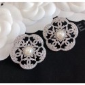 Copy Chanel Silver Crystal Earrings 59 2020 Collection AQ02553