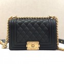 Copy Hot Chanel Quilted Calfskin Small Boy Flap Bag A67085 Black 2019 Collection AQ03777