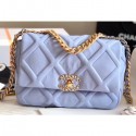 Designer Chanel 19 Small Jersey Flap Bag AS1160 Baby Blue 2020 AQ01428