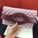 Designer Copy Chanel Quilted Velvet 31 Clutch A70521 Burgundy 2019 Collection AQ01627