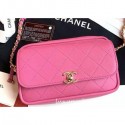 Designer Replica Chanel Casual Trip Waist Bag AS0142 Dark Pink 2019 AQ03475