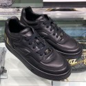 Designer Replica Chanel Leather Low-Top Sneakers G35063 Black Leather 2019 Collection AQ00558