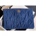 Fake Chanel 19 Large Pouch Bag AP0952 Denim 2020 AQ03626