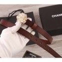 Fake Chanel Flower Belt 2cm Dark Red 2018 AQ04152