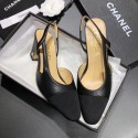 Fake Chanel Heel 6.5cm Slingbacks G31318 Black/Grosgrain 2019 AQ02941