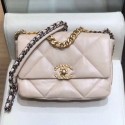 Fake Chanel Lambskin 19 Small Flap Bag AS1160 Light Apricot 2019 Collection AQ03653