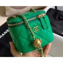 Fake Chanel Pearl on Chain Small Classic Box with Chain Bag AP1447 Green 2020 AQ04158