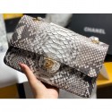 Fake Chanel Python Classic Flap Medium Bag A1112 54 AQ03720