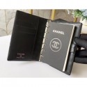 Fake Chanel Quilting Small Notebook Cover A012 Lambskin Black AQ04064