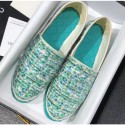 Fake Chanel Tweed and PVC Espadrilles G34819 Turquoise 2019 AQ00696