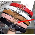 Fake Chanel Width 3cm Smooth Leather Belt with Chain CC Buckle Pink/Gold 2020 Collection AQ02120