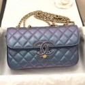 Fake Replica Chanel Iridescent Quilted Lambskin Small Flap Bag A57275 Blue 2019 Collection AQ03297